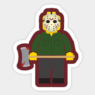 Jason Voorhees Brick Guy Sticker